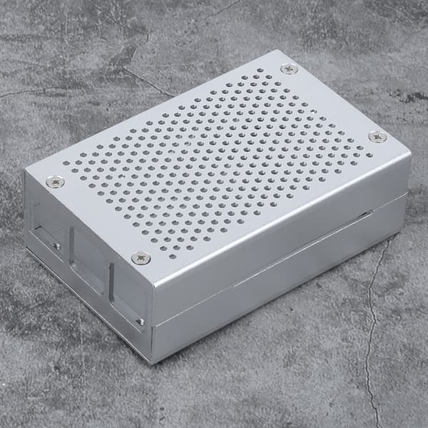 Metallhölje Kylfläns Dammtätt Chassi Moderkortdelar för Raspberry Pi 3 Model B+