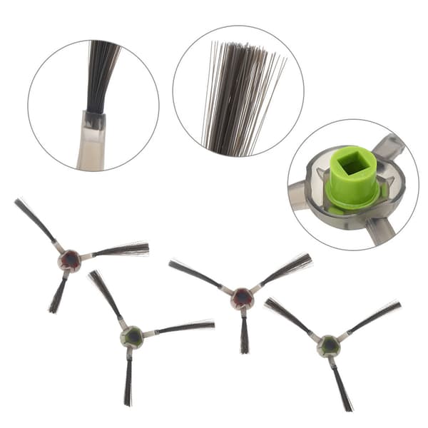 4-pack sidoborstar reservdelar för Deebot DE55 DE6G DD33 DJ35 robotdammsugare