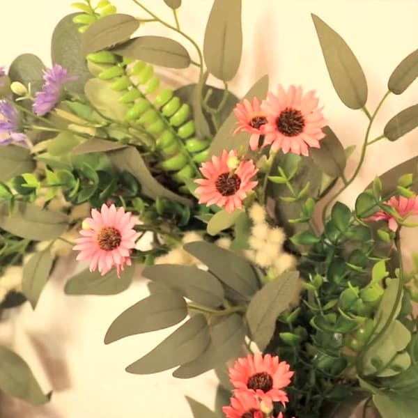 Simulerad blomsterkrans Eukalyptus Tusensköna Krans Bröllop Heminredning