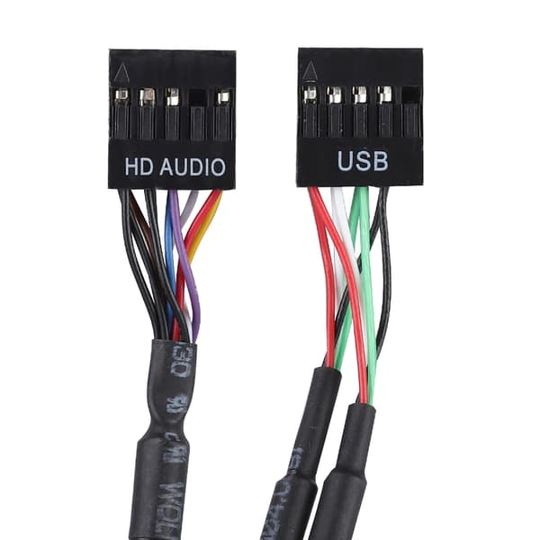 USB 3.0 & USB 2.0 19-stifts HD Audio Frontpaneladapter med kabel