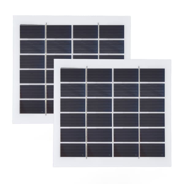 2 st bärbar solpanel 2W 6V mini solceller hög konverteringseffektivitet för hushållsbelysningssystem