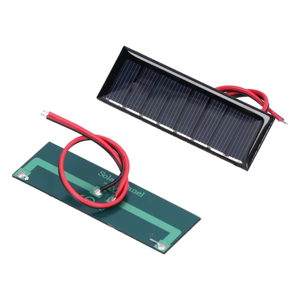 2 stk. 0,2W 4V solpanel med elektronisk ledning Polysilicium solcelleplade til videnskab 75x25mm