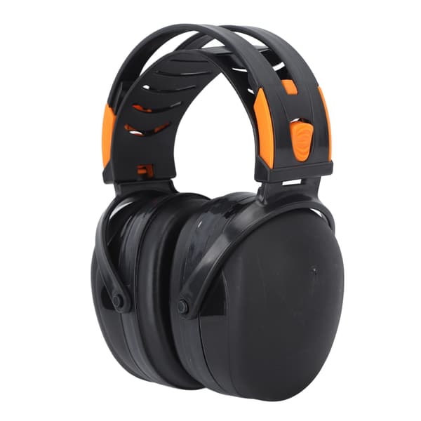 Sammenfoldelige høreværn, letvægts støjreducerende headset til skydning, græsslåning og havearbejde, sort