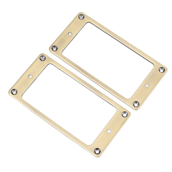 2-pack Humbucker Pickup Ram & Monteringsringar Set Zinklegering Elgitarr 2x2mm Brons Trim Gitarrtillbehör