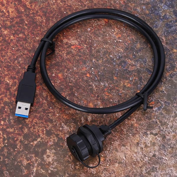 Vandtæt USB-stik USB3.0 Hun Han Meter Ledningsstik Panelmonteringsadaptere