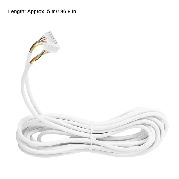 5m 0,3 mm 6-ledare flexibel rund kopparkabel för videointercomsystem
