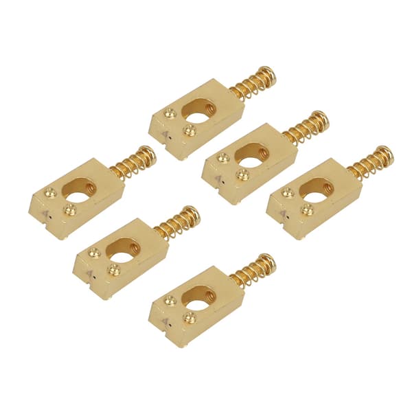 6-pack mässing gitarrstall strängsadlar reservdelar för elgitarr guld 20x10.5x6.5/4.8mm