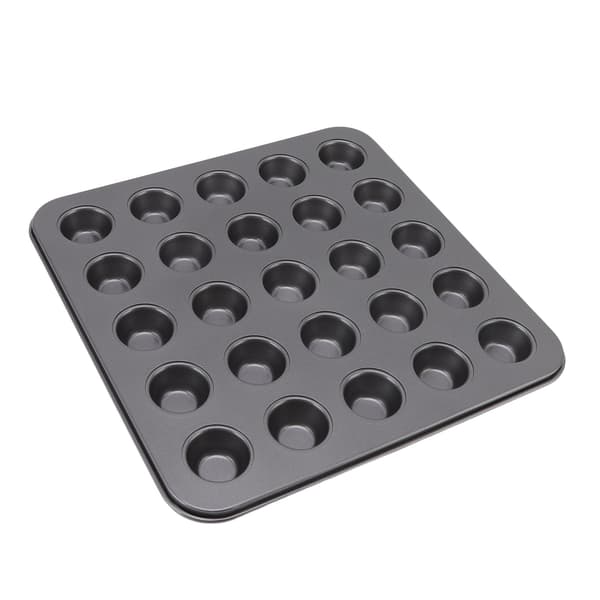 Nonstick Mini Cupcake Muffinforme Kulstofstål Køkkenbageforme til bagning af kager brød 25 gitre
