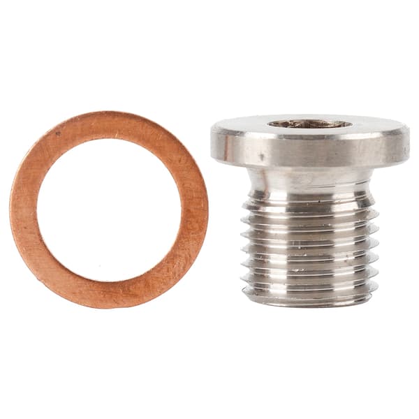 M12 1.25mm iltsensorhætte, O2 Lambda Delete Plug, sort metal, til motorcykler og biler