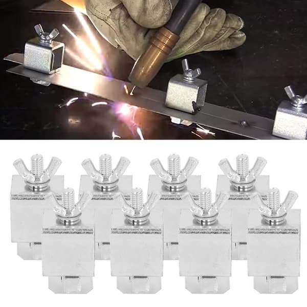8 st silverfärgade stumsvetsklämmor i aluminiumlegering för bilkarosspaneler, svetsfjärilsklämmor