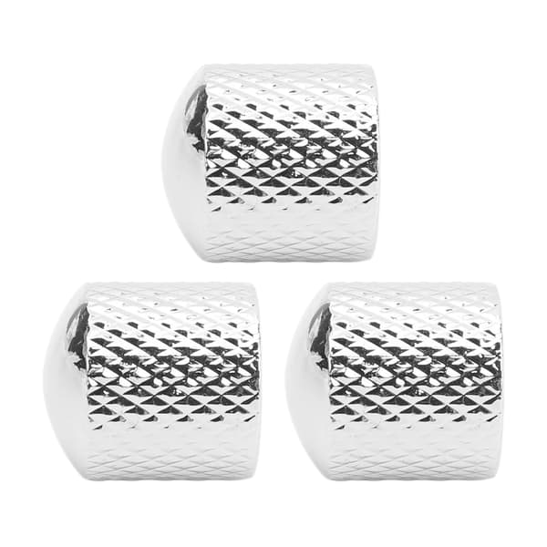 3-pack elgitarrknopp elegant utseende hållbar metall universell gitarrpotentiometer ersättningsknopp silver för bas
