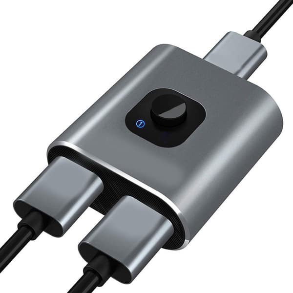 HDMI-switch 2 ind 1 ud 4K 60Hz 3D-understøttelse Tovejs HDMI-splitter