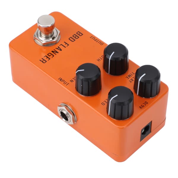 Analog Flanger Mini Kompakt Stompbox för Elgitarr Bas True Bypass 9V DC