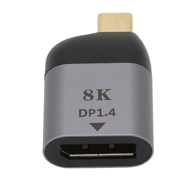 USB C til DisplayPort-adapter, kompakt metalkonnektor til Windows, Android og Mac OS X