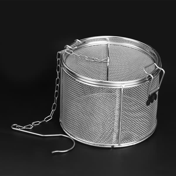 Tekuglefilter i rustfrit stål, suppekrydderi-separationskurv, krydderifilter 14 x 10 cm