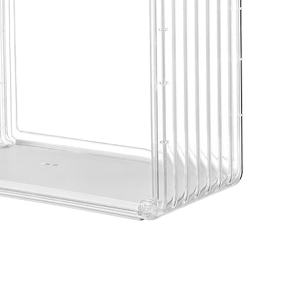 Dockskåpsvitrin Förvaringslåda Transparent med Magnetisk Dörr för Rumsinredning