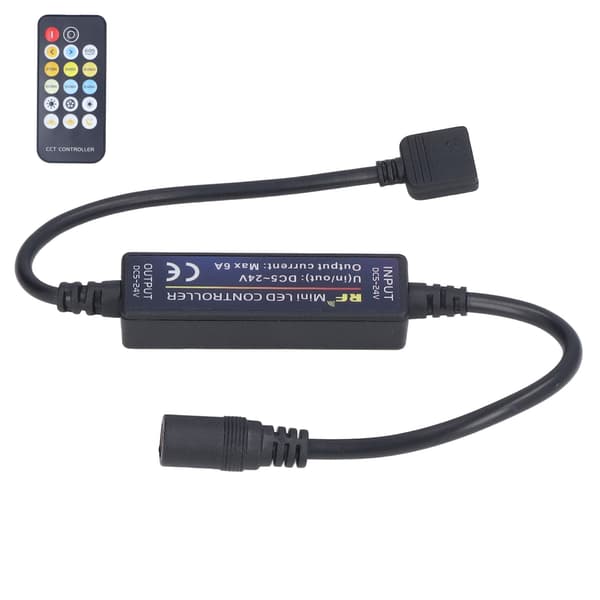 Mini RF lysdæmperkontrol LED farvetemperaturcontroller 17 taster strip lyscontroller