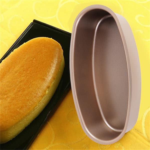Guld DIY Ovalformet Kageform Non-stick Bageform til Ostekage