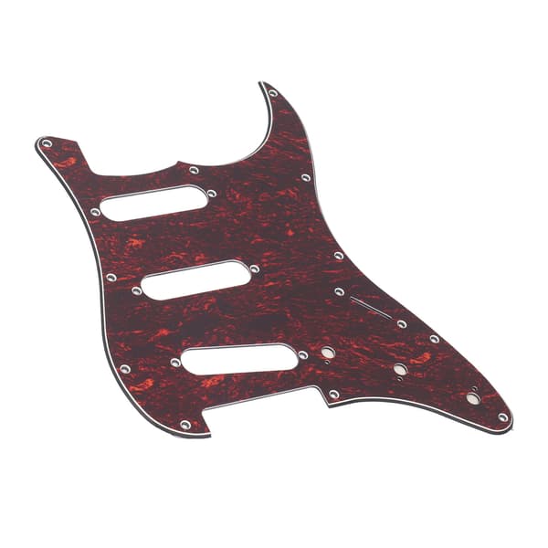 Rött Stratocaster 11-håls gitarrplektrumskydd, plast-scratchplate, ersättningsskydd för elgitarr