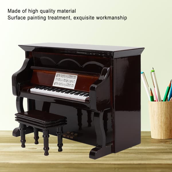 Minipiano Musikinstrument Modell Heminredning Presentprydnad