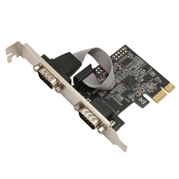 PCIe 2-portars RS232 DB9 seriellt kort, PCI Express expansionsadapter för Windows och Linux