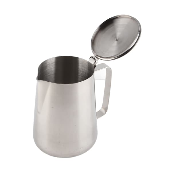 Mælkekande i rustfrit stål med låg til Latte Coffee Art (2000 ml)