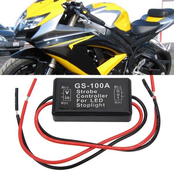 Bromsljus Strobe Controller Plast LED Flash Kontrollmodul GS-100A 12-24VDC
