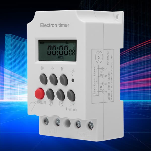 Programmerbar Digital Timerkontakt 220VAC 30A KG316T-II Kraftig Mikrocomputer
