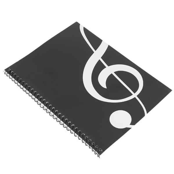 50 sider musikalsk notation nodebog musik manuskript skrivepapir (sort node)