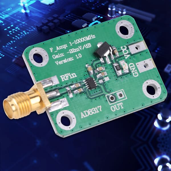 1M-10GHz AD8317 RF Log Detektor Effektmåler, 75dB Dynamisk Område
