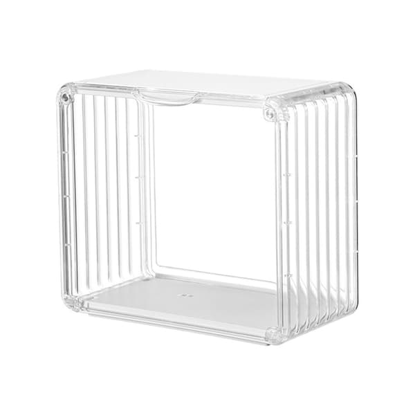 Dockskåpsvitrin Förvaringslåda Transparent med Magnetisk Dörr för Rumsinredning
