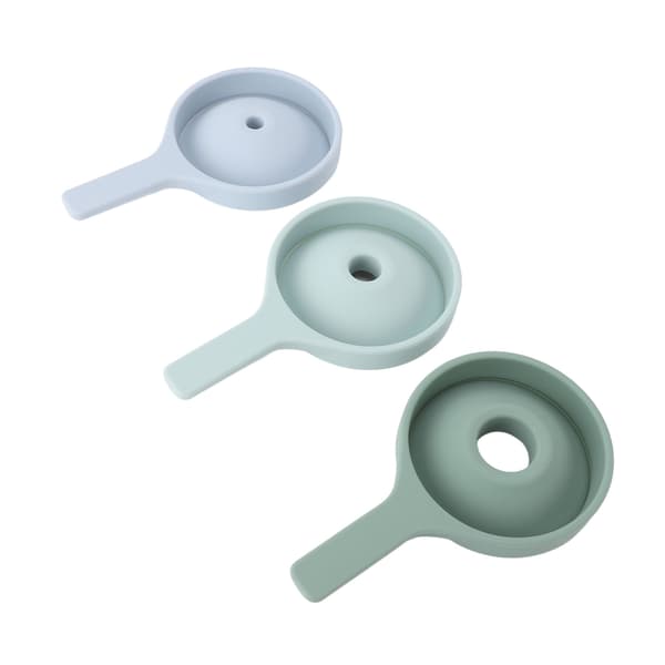 Vikbar silikonskopa sensorisk leksak tidig inlärning sensorisk låda kit sensoriska trattar set för småbarn 3-pack