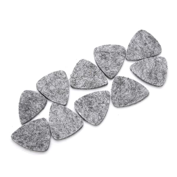 10 st Premium Ullfilt Plektrum 3 mm för Gitarr, Ukulele och Stränginstrument (Grå)