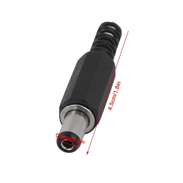10 par 2,1x5,5 mm 12V DC strømstikadapter jack-stik han-hun sæt