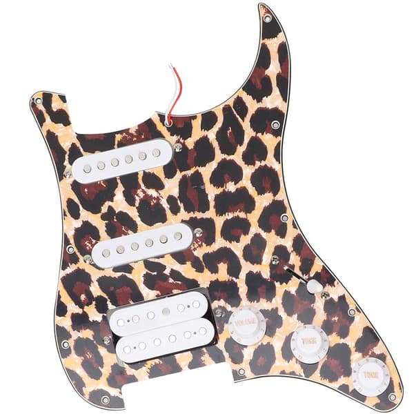 Hvid Loaded Scratchplate Pickups Sæt Dele Til Elguitar (Tigerstribe)