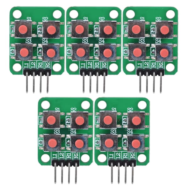 5 st 2x2 Scan 4 knappsats tangentbordsmodul Array Key Switch Modul för elektrisk styrning