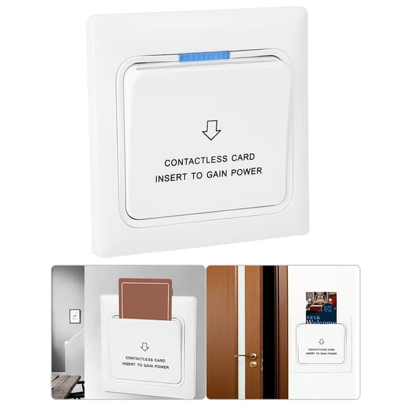 Strømnøglekortsensor Elektricitetsgenkendelseskontaktpanel til hotel energibesparelse 170V-250V