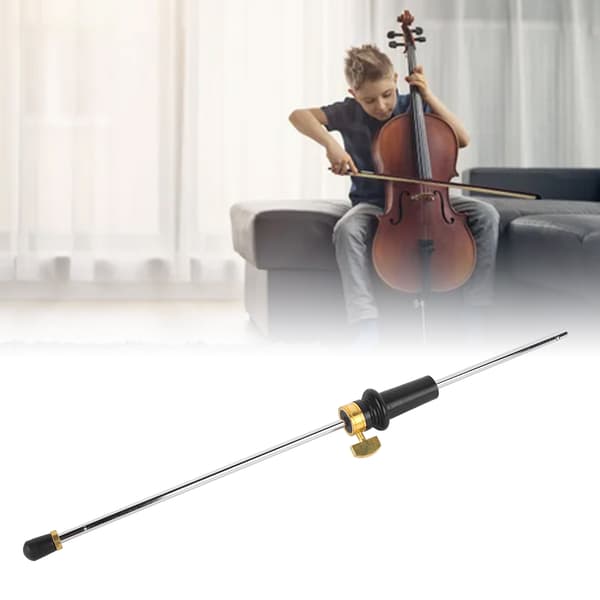 Cello Endestang Rustfrit Stål Justerbar Højde og Vinkel Robust Gulvbase til Cello Stativ Tilbehør