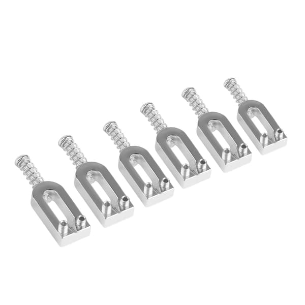 6-pack silver U-formade elgitarr tremolostall sadlar med stämskruvar, hårdvara reservdelar
