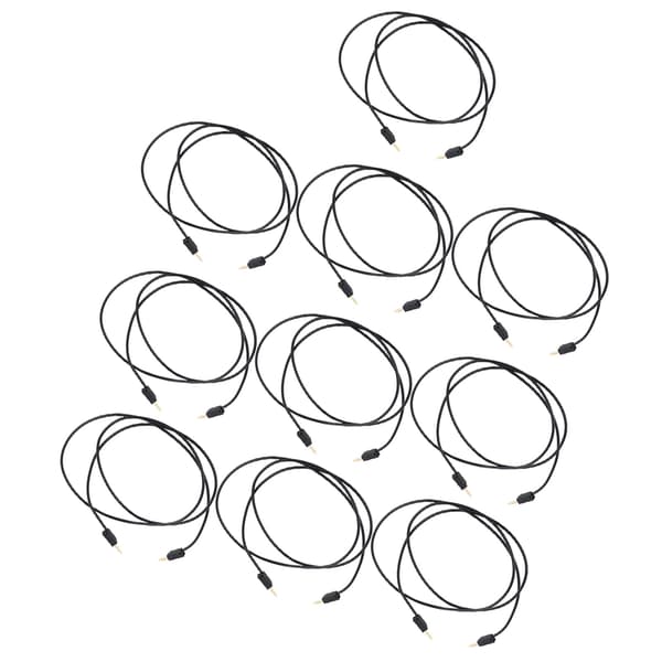 10 sæt bananstik testledning messing PVC elektrisk testledning kabel til multimeter 2mm sort