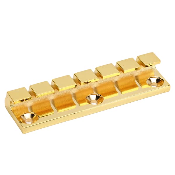 Guld 6-strängad gitarr fast stall enkel montering robust metall elgitarrstallbyte med 1 stall och 3 skruvar