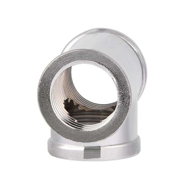G1/4 Gevind 3-vejs T-formet Splitterstik til PC Væskekølesystem, Messing Fitting Adapter