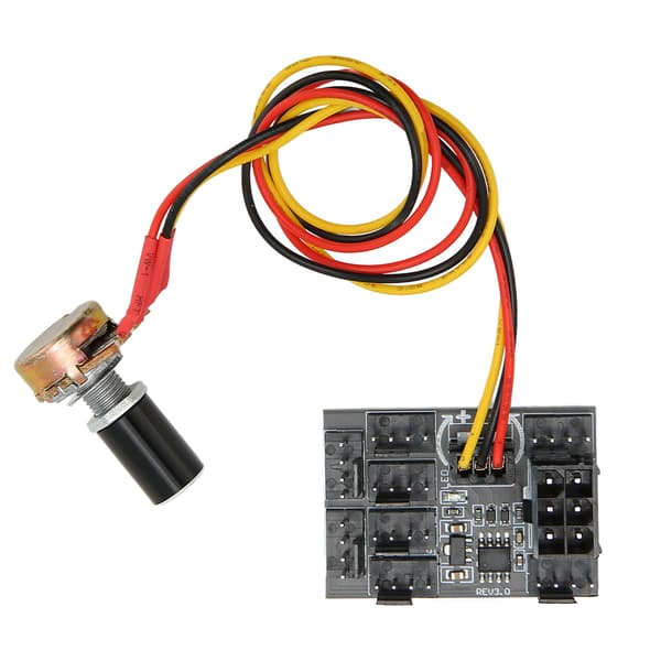 8-vejs PC-køleventilatorhub, 12V DC PWM hastighedsregulator, fleksibelt strømkabel til stationær computer