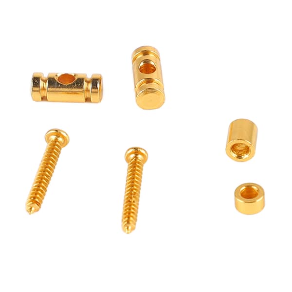 Elgitarr Roller Stränghållare Guide Retainer Metall Guld 6-pack Reservdelar för Scen Studio