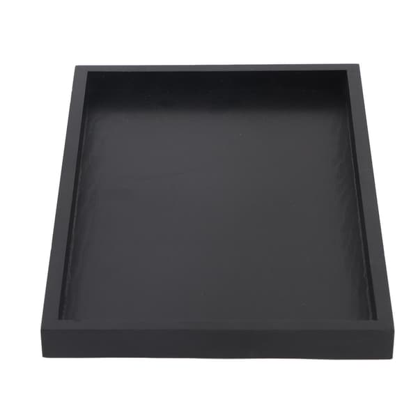 Rektangulär serveringsbricka i massivt trä för te, kaffe, snacks, mat, restaurangbrickor 22*12*2cm