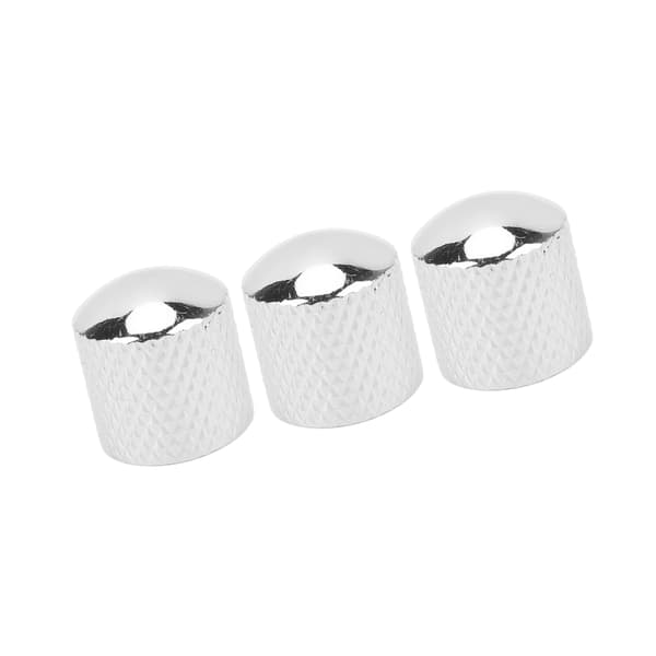 3-pack elgitarrknopp elegant utseende hållbar metall universell gitarrpotentiometer ersättningsknopp silver för bas