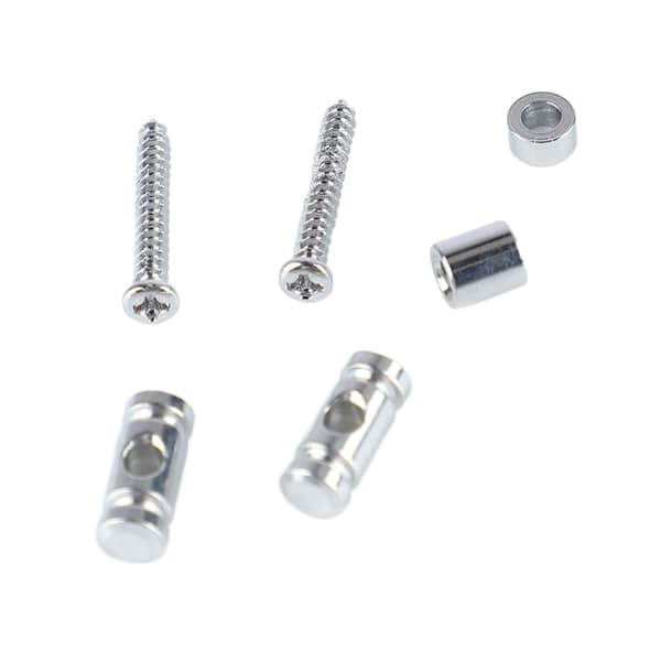 6x Elgitarr Roller Strängträd Guide Hållare Metall Silver Tillbehör
