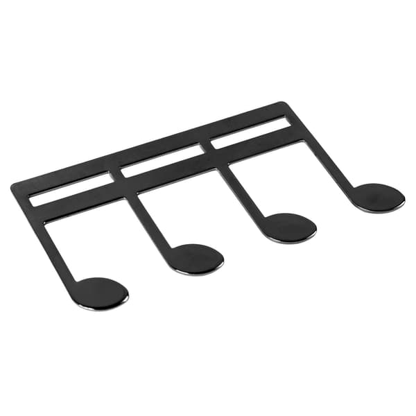 Sort metalnodeklips, bærbar nodeholder til klaver- og guitarnoder, justerbar bogklips, 1 pakke