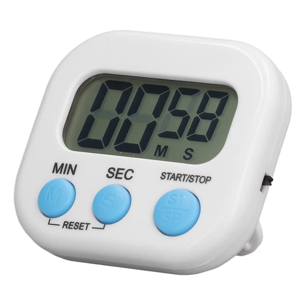 Digital Timer med Stor LCD-skærm, Nedtælling og Stopur, til Køkken og Studie