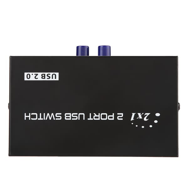 USB 2.0 2-ports manuel KVM-switchboks til deling af pc-printer, scanner og perifert udstyr